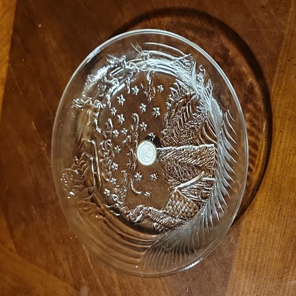 Vtg Park Avenue 7" Crystal Plate The Night Before Christmas 3127005 NIB - Picture 3 of 8